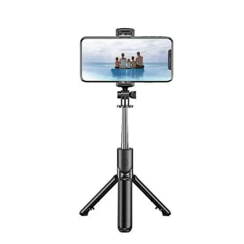 Roreta NEW 3 in 1 Wireless Foldable Mini Selfie Tripod Black